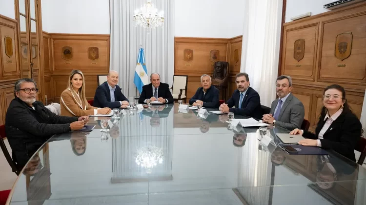 El gobernador Alfredo Cornejo en el primer encuentro del Consejo de Mayo.